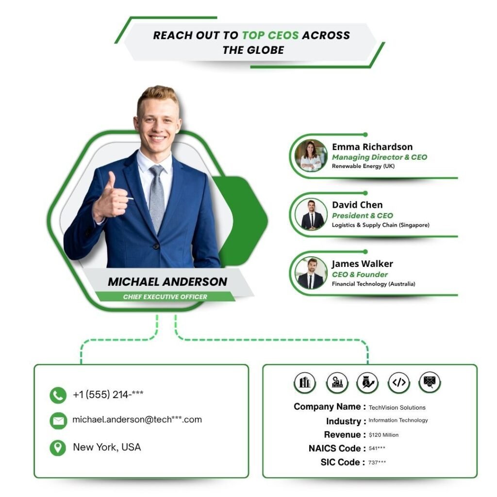Reach Out to Top CEOs Across the Globe