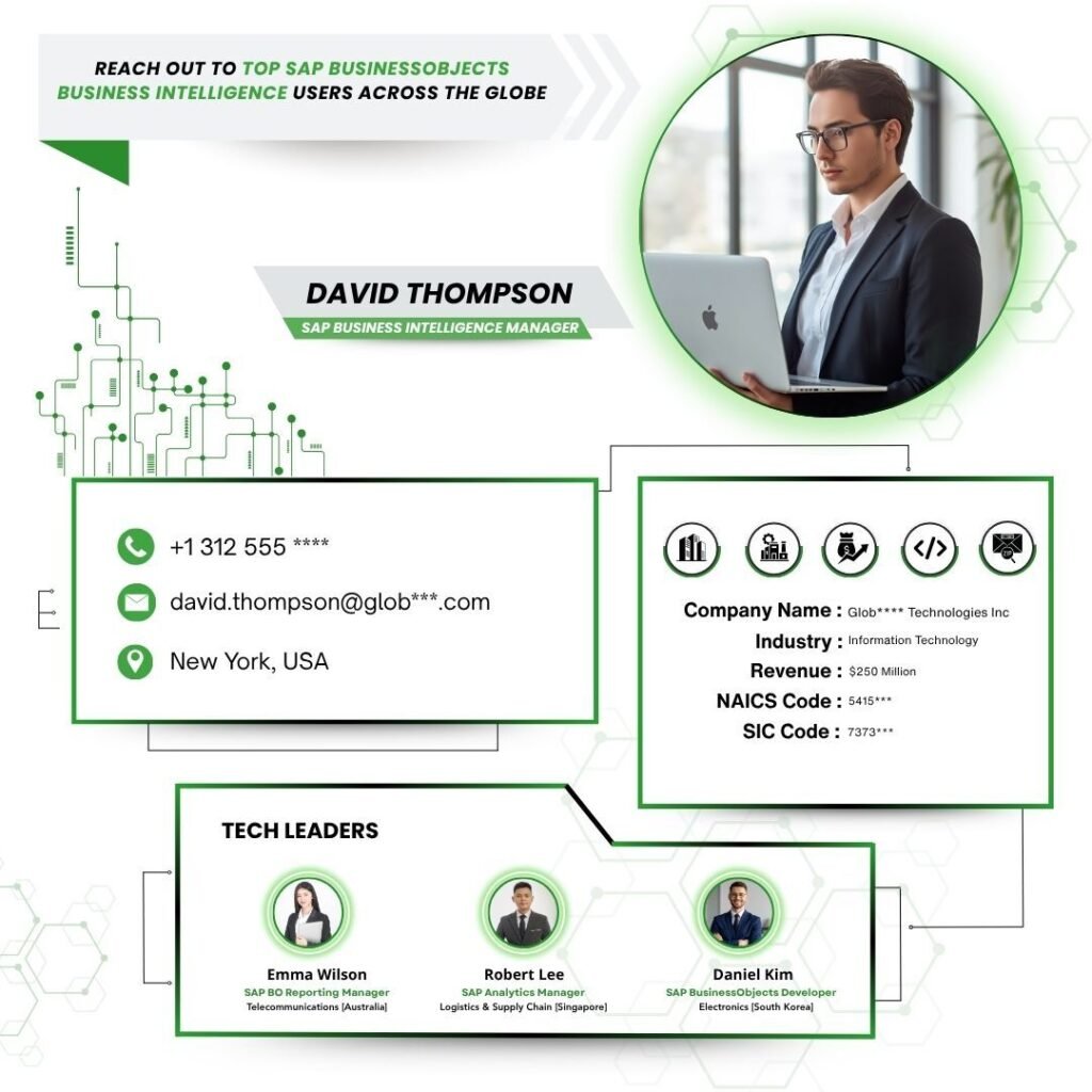 Reach Out to Top SAP BusinessObjects Business Intelligence Users Across the Globe