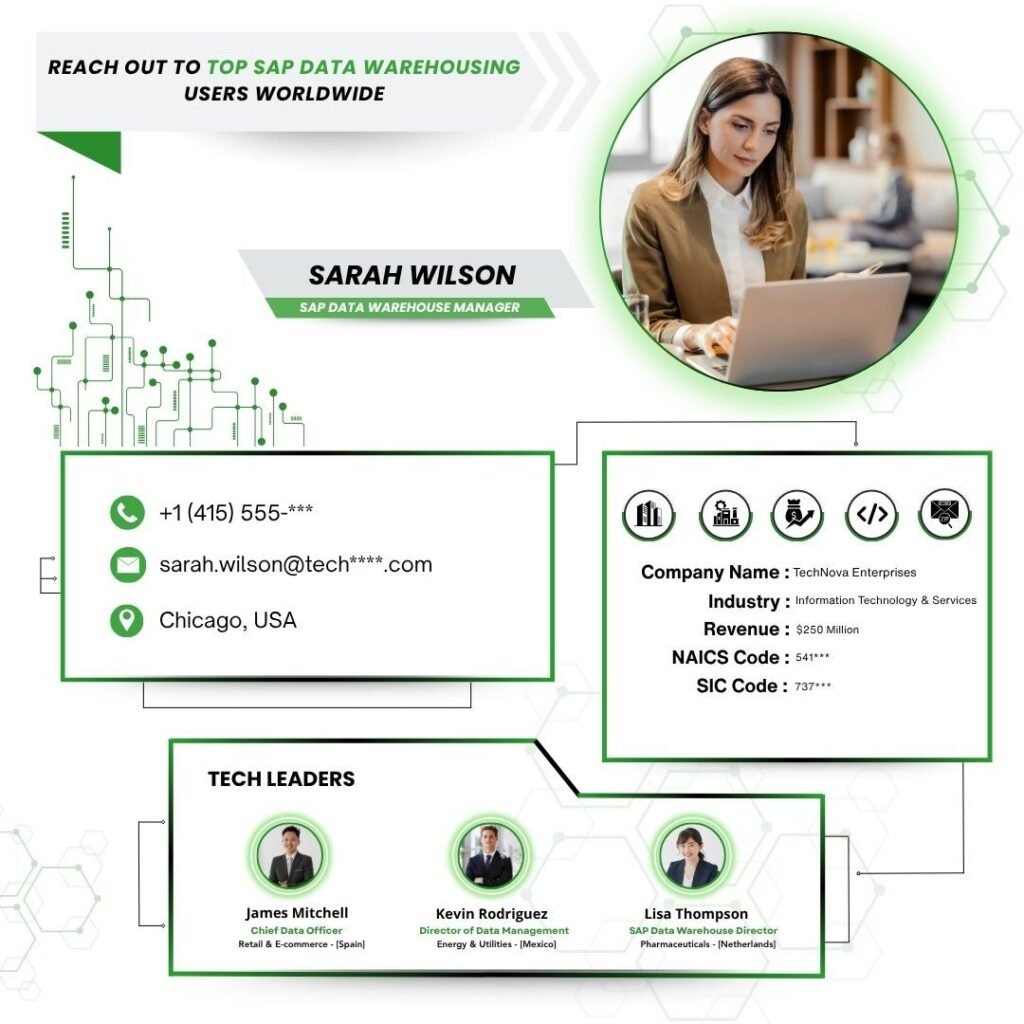 Reach Out to Top SAP Data Warehousing Users Worldwide