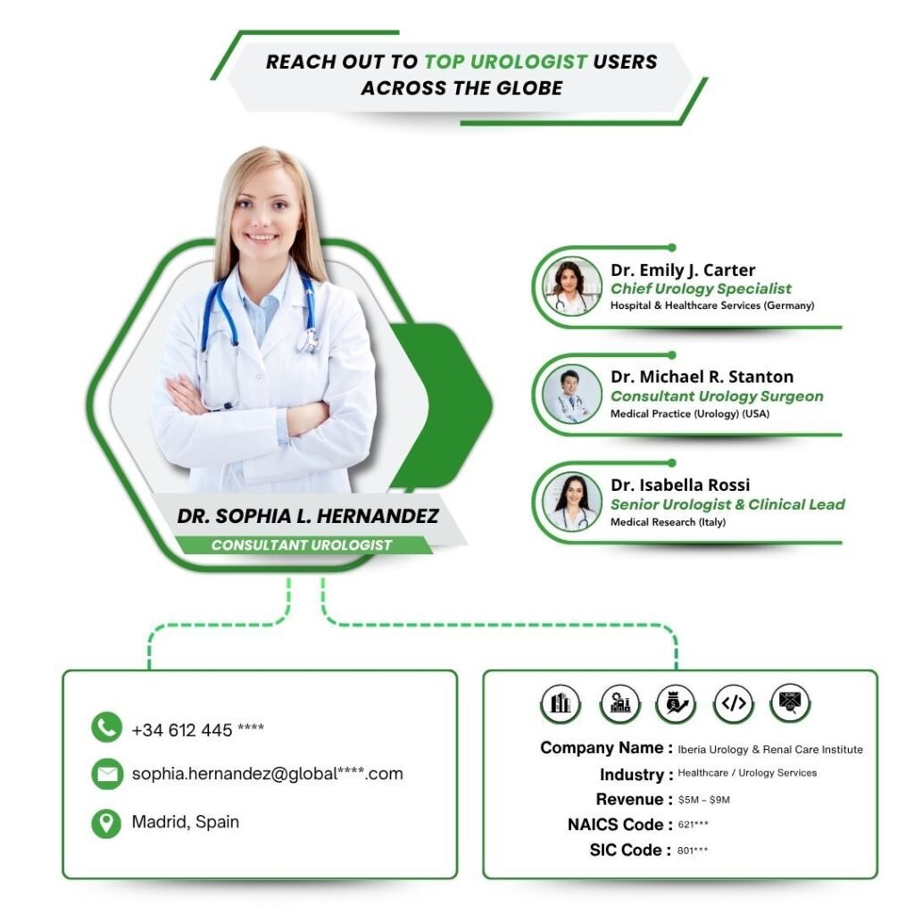 Reach out to Top Urologist Users across the Globe