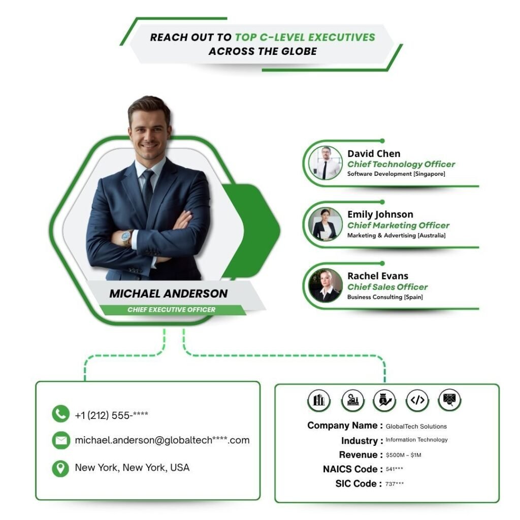 Reach Out to Top C-Level Executives Across the Globe