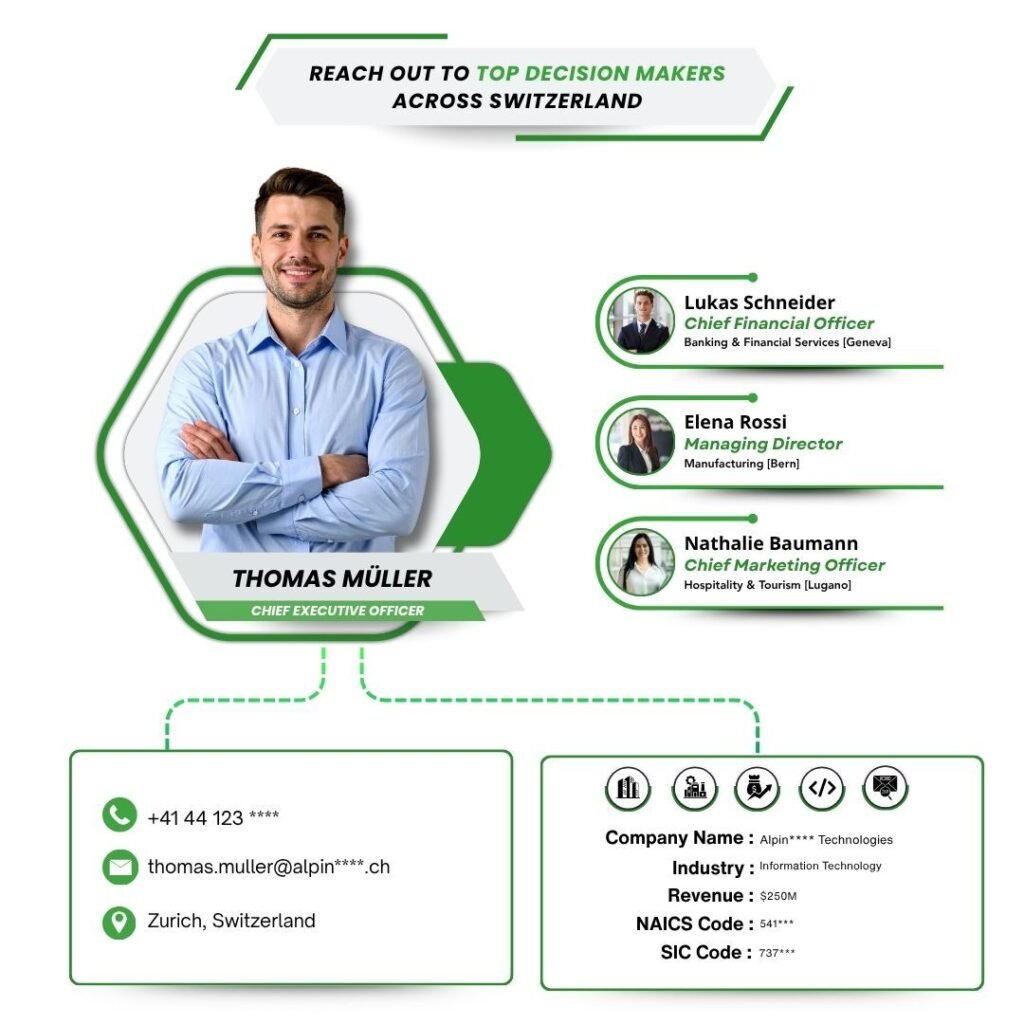 Reach Out to Top Decision Makers Across Switzerland