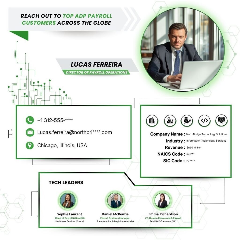 Reach out to Top ADP Payroll Customers across the Globe