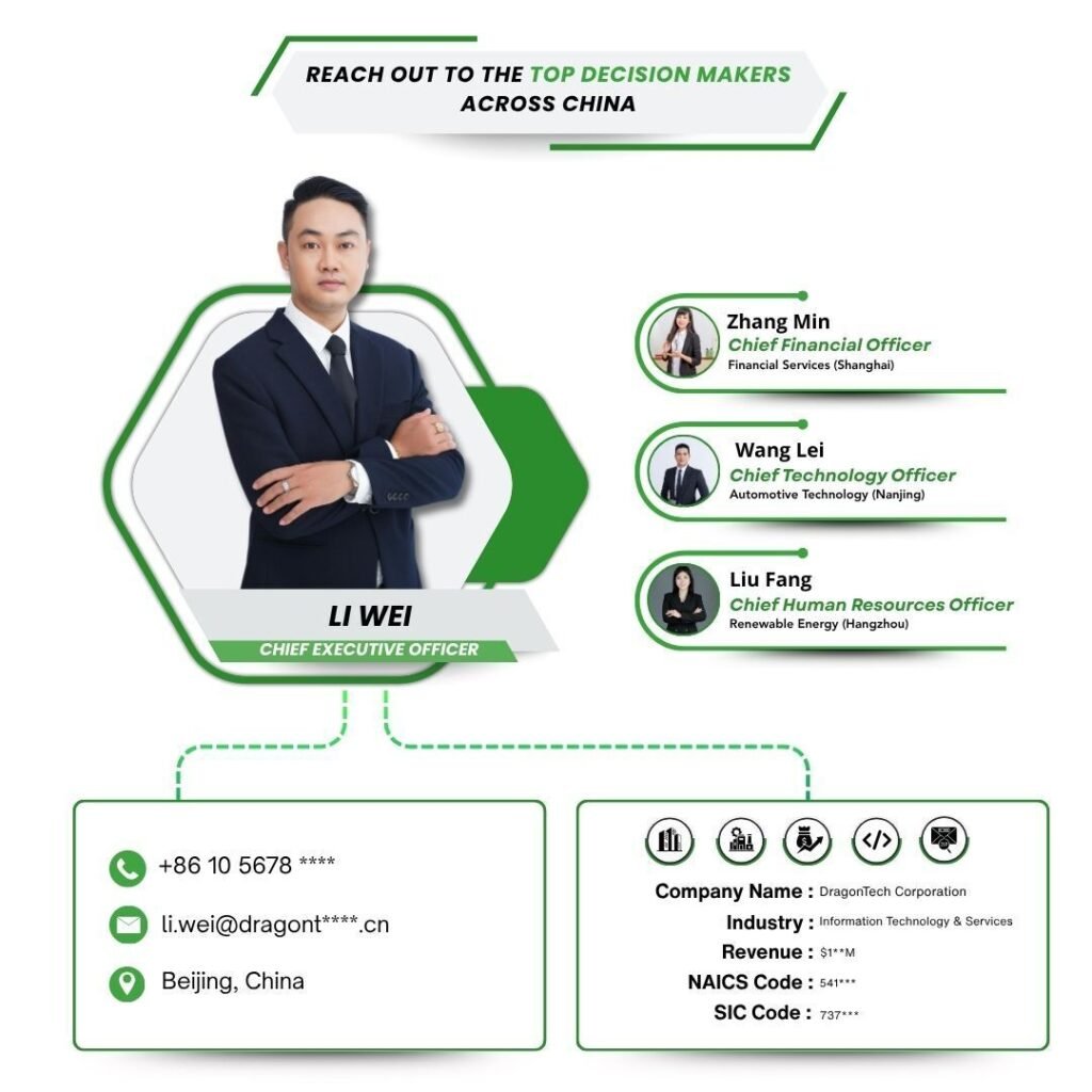 Reach out to the Top Decision Makers across China