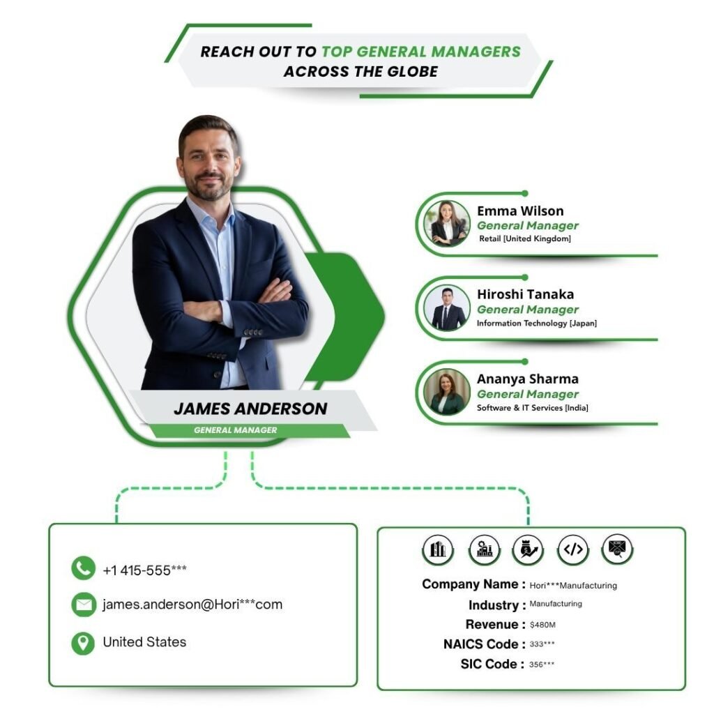 Reach Out to Top General Managers Across the Globe
