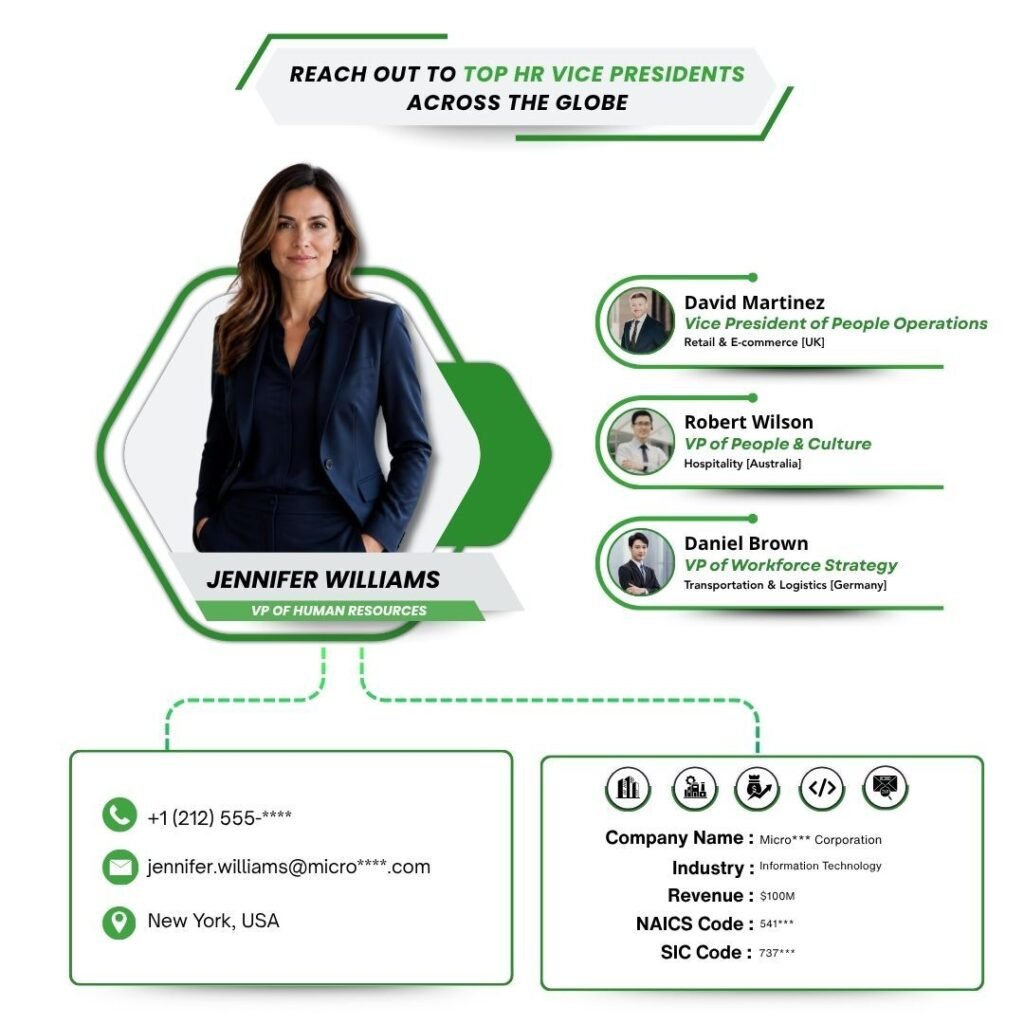 Reach Out to Top HR Vice Presidents Across the Globe