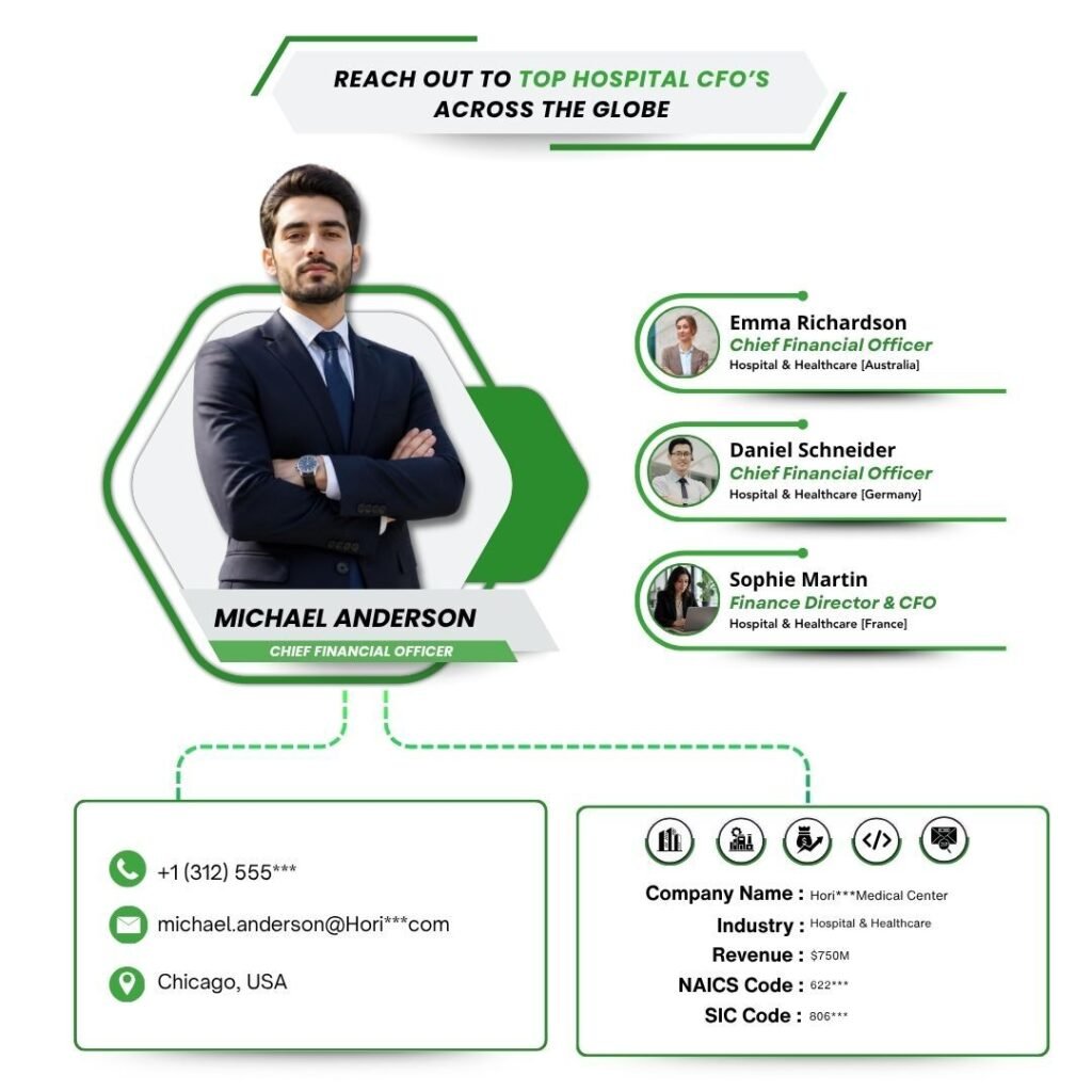 Reach Out to Top Hospital CFO’s Across the Globe