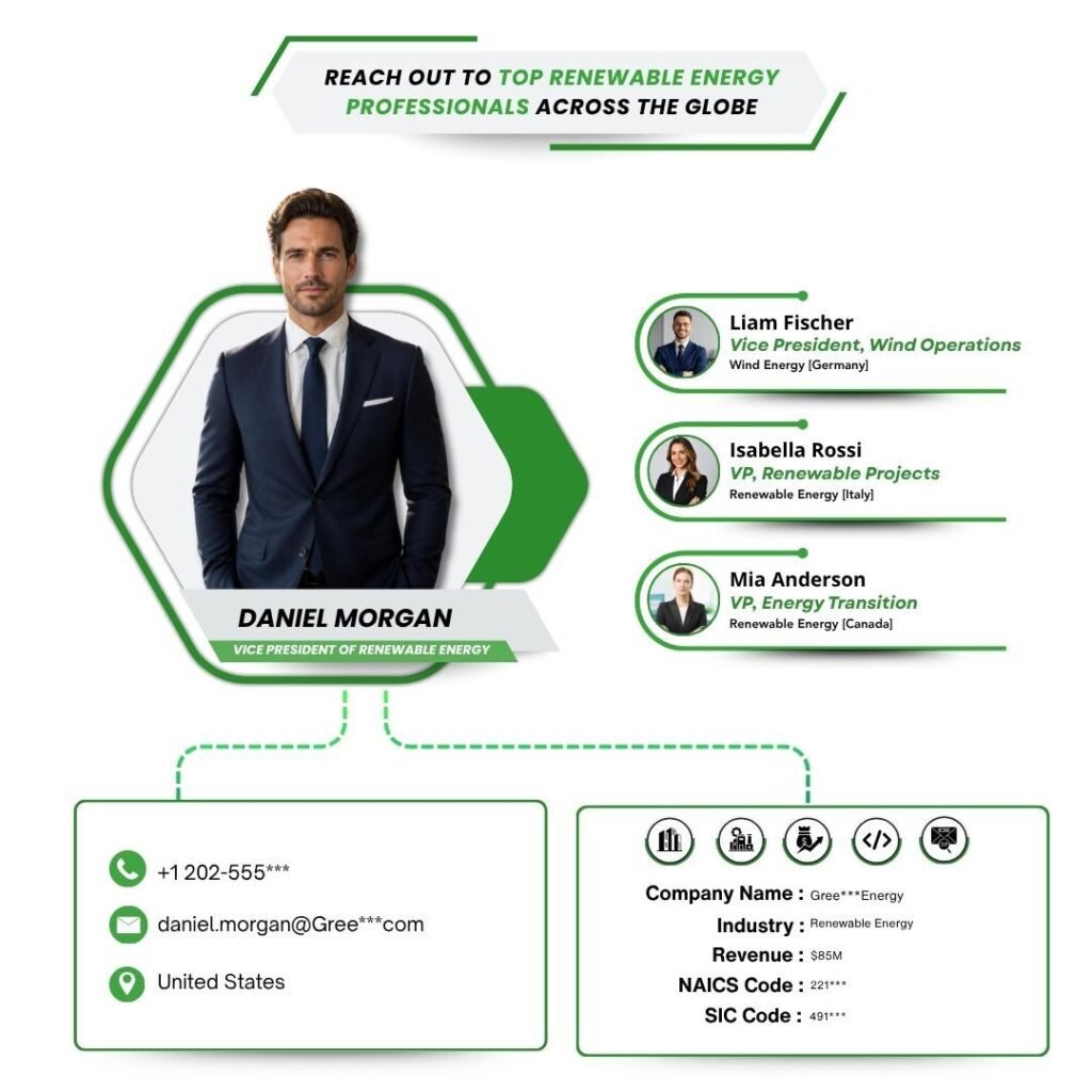 Reach Out to Top Renewable Energy Professionals Across the Globe